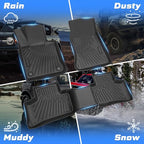 Sunsdrew All Weather Floor Mats for Mercedes Benz GLC 300 / GLC 43 AMG 2023-2025 2026 Accessories TPE Rubber Car Mats Heavy Duty Raised Edge