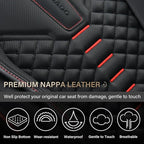 Coverado Car Seat Covers, Front Seat Cover, Waterproof Nappa Leather Seat Covers for Cars, 2 Pack Car Seat Protectors, Driver
