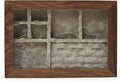 pandapark Wooden Jewelry Box with Glass Lid, Multi-Compartment Storage Display Case, Walnut Brown (Silver Walnut)