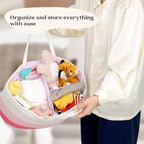luxury little Diaper Caddy Organizer, Large Cotton Rope Nursery Baby Basket, Changing Table Organizer for Baby Diaper Storage