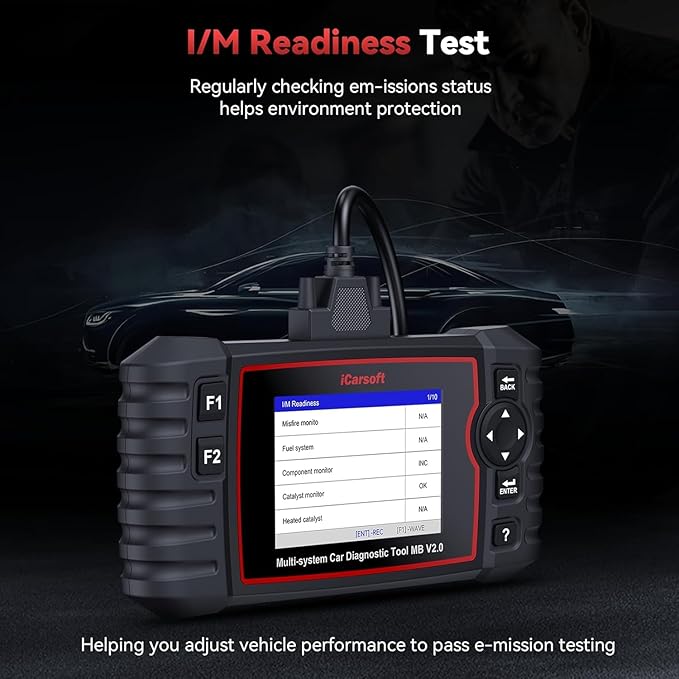 iCarsoft MB V2.0 OBD2 Scanner Diagnostic Tool for Benz/Sprinter/Smart, Full System Code Reader with 8 Resets, Auto VIN,