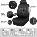 CAR PASS Neoprene Waterproof Seat Covers,Wetsuit Car Seat Covers Front Seats Universal Fit for Vans, Truck, SUV Two Front Onl