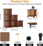 AWTATOS Cube Storage Organizer, Storage Cubes Shelves Bookshelf, 6 Cube Closet Organizers and Storage, DIY Stackable Plastic 