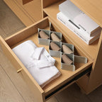ROUFA Sock Drawer Organizer for Dresser, Honeycomb Underwear Dividers for Women, Panty Separator for Bras, Socks, Belt and Le