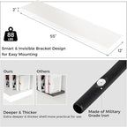 Floating Shelves for Wall, 55 Inch Wide x 12 Inch Deep Floating Shelves, Long Wood Floating Wall Shelf Shelves for Living Roo