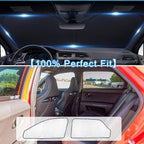KMF 6pcs Thicken Sun Shades for Hyundai Ioniq 5 Accessories 2022-2025 2026, Custom Fit Full Car Window Covers Sunshade for Windshield Side Rear, Sun UV Block and Blackout Privacy for Camping Outdoor