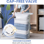 8 Pack Vacuum Storage Bags, Jumbo Cube 31x40x15 Inch, Extra Large Vacuum Seal Bgas for Comforters, Blankets, Pillow, Quilts, 