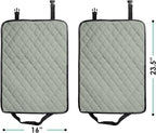 FH Group Faux Leather Back Seat Kick Protectors – 2 Pack Diamond Stitched Back Seat Protector for Driver and Passenger Seat, 