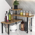 JayRex Countertop Organizer Organization, 3 Tier Moveable Corner Shelf Organizer for Kitchen, Bathroom, Spice Rack, Coffee Ar