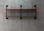 Floating Shelves for Wall Laundry Room Shelves Bookshelf Industrial Pipe Shelving Shelf Real Wood Planks 60 inch Rustic Wall 