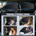 ZATOOTO Car Window Shades for Honda Accord 2018-2023, 4 Pcs Magnetic Car Window Covers - 100% Block Light Privacy Curtains, Side Window Sun Shade for Baby Breastfeeding, Sleeping, Camping