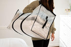 ClearSpace Heavy Duty Moving Bags or Storage Bags – Clear Storage Bins with Lids, Large Moving Boxes with Backpack Straps & Z