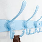 Dseap Coat Rack Wall Mount - 29.5” Long 8-Tri-Hooks Heavy Duty Coat Hanger Rail Wall Hooks for Hanging Coats Hats Clothing Cl