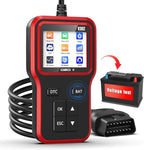 OBD2 Scanner with Upgrade Battery Tester - Diagnostic Tool for Cars that Check Engine Light & Emissions Readiness Read and