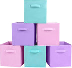 ShellKingdom Storage Bins, Foldable Fabric Storage Cubes And Cloth Storage Organizer Drawer For Closet And Toys Storage, 6 Pa