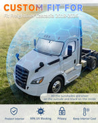 Sun Shades for Freightliner Cascadia 2022-2025 Windshield Sunshade Accessories Full Window Shades for Cascadia Front Rear Side Window Covers Fixed with Inserts Blocker Privacy Car Keep Car Cool 3 PCS