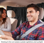 ZATOOTO Car Curtains - Divider Privacy Window Sun Shade - Side Windshield Magnetic Sunshades Covers - Travel Removable Simple