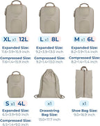 BAGSMART Compression Packing Cubes, 6 Set Packing Cubes for Suitcases, Lightweight Suitcases Organizers Bag Set & Compression