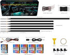 New Version Dreamcolor Acrylic Interior Car Lights 6 in 1 RGB LED Strip Lights with APP Control 252 Color Modes DIY Fiber Optic Ambient Lighting Kits Music Car Neon Light Kits