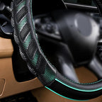Flying Banner car Steering Wheel Cover Faux Leather Massage Universal fit 3D Honeycomb Hole Anti-Slip Sporty 15 Inches (Mint 