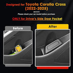 for Corolla Cross Trash Can for 2022-2025 Toyota Corolla Cross Small Car Trash Bin for Side Front Left Door Mini Trash Garbage Bin w/Lid for Toyota Accessories (Corolla Cross Left Side)