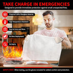 Protect Life Saving Emergency Fire Blankets 1 Pack - 40"x40", Fiberglass Fire Blanket for Home & Kitchen - Fire Suppression o