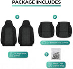 FH Group Car Seat Covers High Back Classic Cloth Front Pair Set with Gift, Easy to Install - Universal Fit for Cars, Trucks &