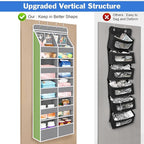 Univivi 6-Shelf Over Door Hanging Organizer Fabric Door Organizer with 10 Deep Pockets and 4 Small PVC Pockets Hanging Storag