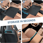 Extendable Steering Wheel Tray Desk for Laptop & Tablet, Adjustable Car Dining Table with Locking Clip Support, Portable Wheel Desk for Eating, Working, Travel