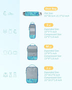 BAGSMART 6 Set /4 Set/2 Set Compression Packing Cubes for Travel, Lightweight Luggage Organizer Bags, Durable Space Saver Bag