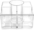 BINO 'The Heiress' 6 Compartment Jewelry and Makeup Organizer, Clear and Transparent Cosmetic Beauty Vanity Holder Storage