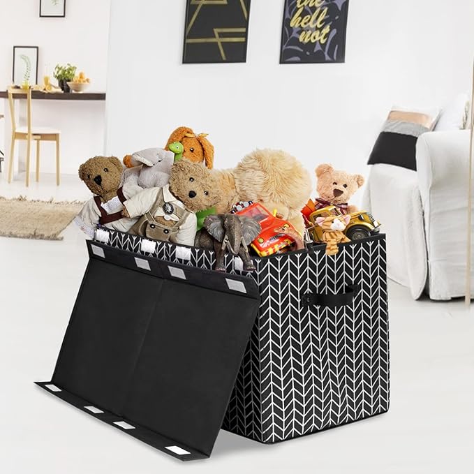 Mayniu Large Toy Box Chest with Lid, Kids Toy Storage Organizer Bins Basket for Living Room, Nursery, Closet, Bedroom, Playro