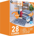 GONGSHI Vacuum Storage Bags, Space Saver Seal Bags For Clothing, Blankets, Comforters, Pillows, Clothes Storage,Travel Luggag