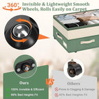 Dolicer 4 Pack Under Bed Storage with Wheels, 6in-10in Height Adjustable Underbed Storage Containers, 92L XXXL Under Bed Draw