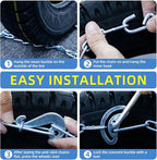 2Pack Heavy Duty Car Snow Chains for Car/Suv/Pickup trucks.Reusable Tire Chains for Winter Driving .Universal Fit for Snow, I