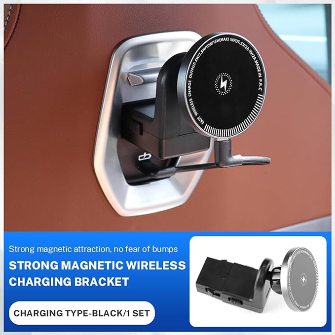for BMW X5 X6 G05 G06 G60 G45 Tablet Holder Strong Magnetic Attraction/Gravity Clamp ipad Car Holder Back Seat Road Trip Essentials (Strong Magnetic + Wireless Charging)