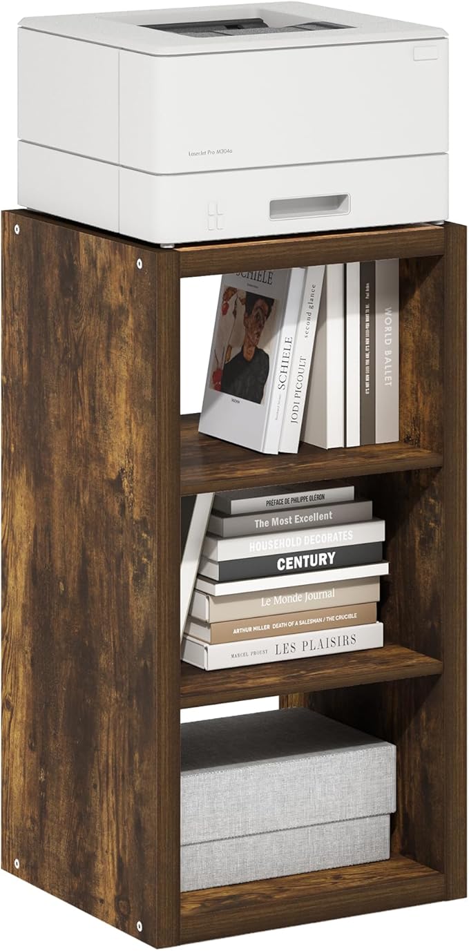 Furinno Cubicle Book Shelf, 3-Cube Bookshelf, Extra Thick Frame Horizontally & Vertically Reversible Bookcase with Open Back,