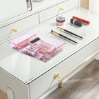 Kitchen Desk Drawer Organizers Storage for Office, Small Acrylic Vanity Trays Makeup Organizer for Drawer Bathroom Plastic Ma