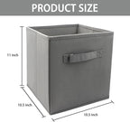 EBIGIC storage bins collapsible storage bins，cube storage organizer （Pack of 3） 10.5*10.5*11inch，For home and office Collapsi