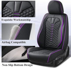 Coverado Leather Seat Covers, Car Seat Covers Full Set, Nappa Leather Seat Covers for Cars, Car Seat Protectors Waterproof, 5