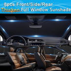 KMF 8pcs Thicken Car Window Shades for Hyundai Sonata Sedan 2015-2019 Accessories, Custom Windshield Sunshade Privacy Car Window Covers for Side Rear, Sun Visor UV Block and Blackout for Camping