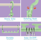 Wonder Hanger Max 10-Pack Space Saving Hangers, Reinforced Hooks Swivels 360°, Cascading Hanger, Teens, College Dorms, Kids &