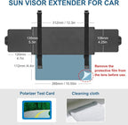 Veharvim Sun Visor Extender for Car (Polarized, UV400, PC Lens, 2 Side Sunshade), Car Visor Extender Sun Blocker, Visor Extender Attachment, Anti-Glare Sun Visor Accessory for Safe Driving (2 Pack)