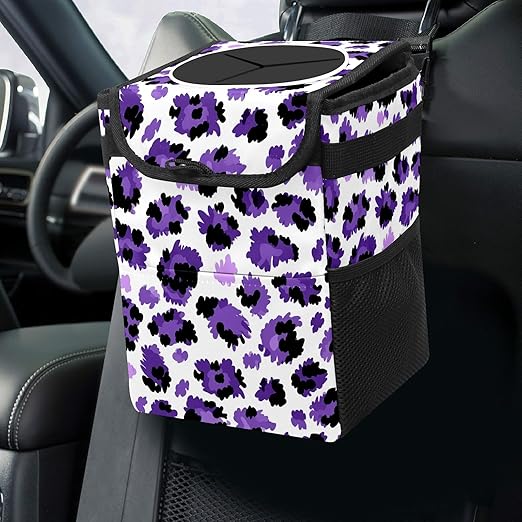 Car Trash Can – Multi-Purpose, Lightweight and Portable with Durable Water-Resistant Coating, No Installation Required, Practical and Ample Capacity, Variety of Colors.Tiger Pattern