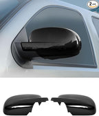 Rearview Mirror Fully Caps Covers Compatible with 2007-2014 Chevy Silverado GMC Sierra Avalanche Tahoe Suburban Yukon Escalade ESV Left Right Side View Mirror Cover Caps, Carbon Fiber