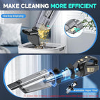 Handheld Vacuum Cordless, 15000PA Strong Suction Hand Held Car Vacuum Cleaner Portable with Multi-Nozzles & Washable Filter, 