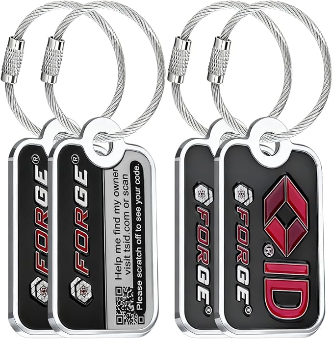 Forge Smart Lost and Found Luggage Tags, Global Luggage Tracking Tag, Travel Sentry Powered Baggage ID System for Luggage, Ba