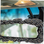 Plush Bling Car Rearview Mirror Cover Protector Soft Auto Rearview Mirror Accessory with Material Compact for Vehicle Decoration