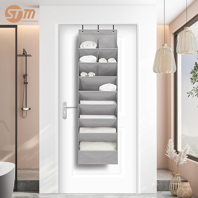 STORAGE MANIAC Over the Door Shoe Organizer Heavy-Duty Large Deep Pocket Hanging Shoe Organizer Shoe Rack Door Closet Shoe Or