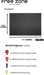 FREE ZONE 68-Piece Large Pegboard Tools Organizer Set, (Black) Tool Box and Storage, Tool Box Drawer Organizer for Tool Chest